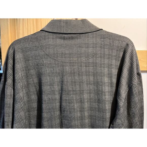 Monterey Club Vintage Men’s XL Gray SS Egyptian Cotton 1/4 Button Polo Shirt - Picture 10 of 12